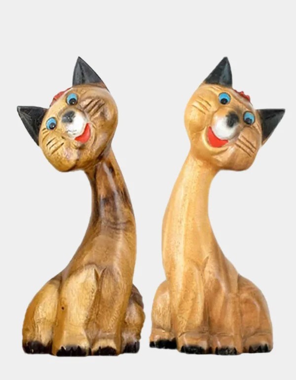 Cat Wood Sculpture