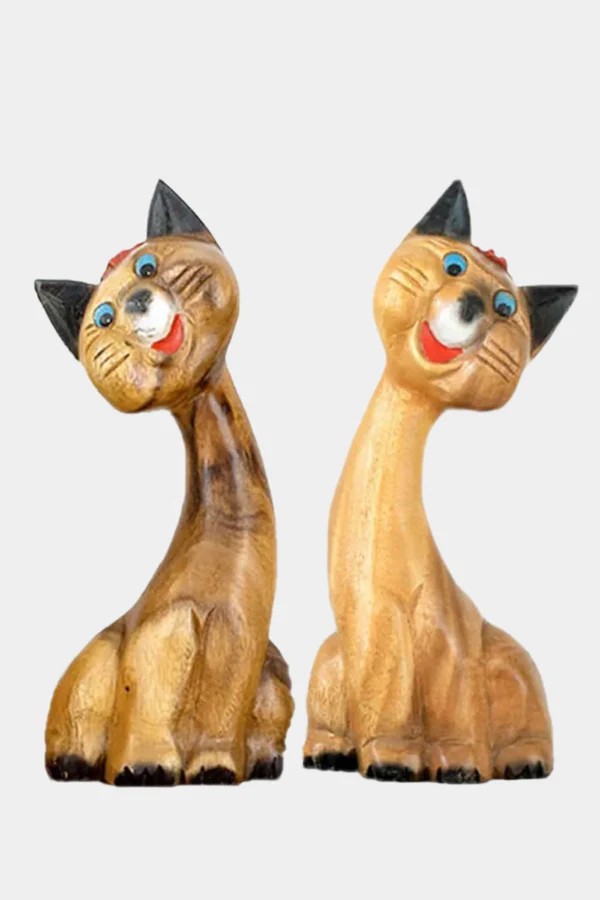 Cat Wood Sculpture