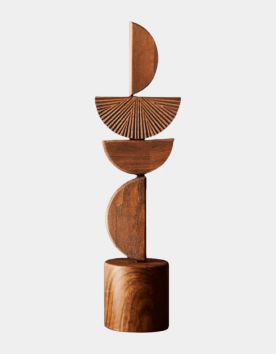 Geometric Wood Sculpture