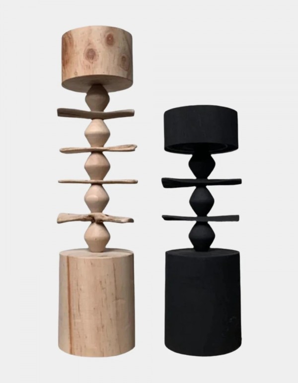 Geometric Wood Sculpture