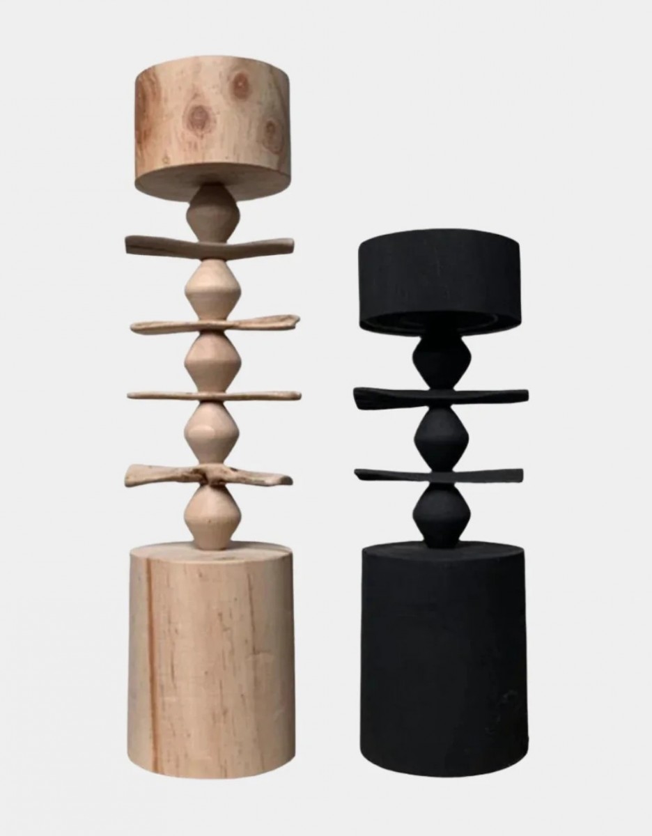 Geometric Wood Sculpture