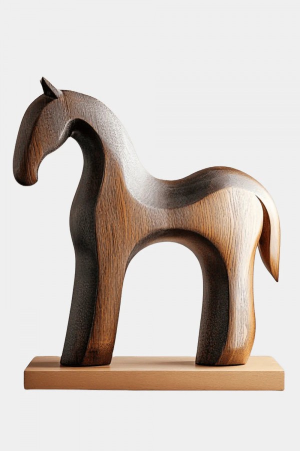 Horse Wood Sculpture