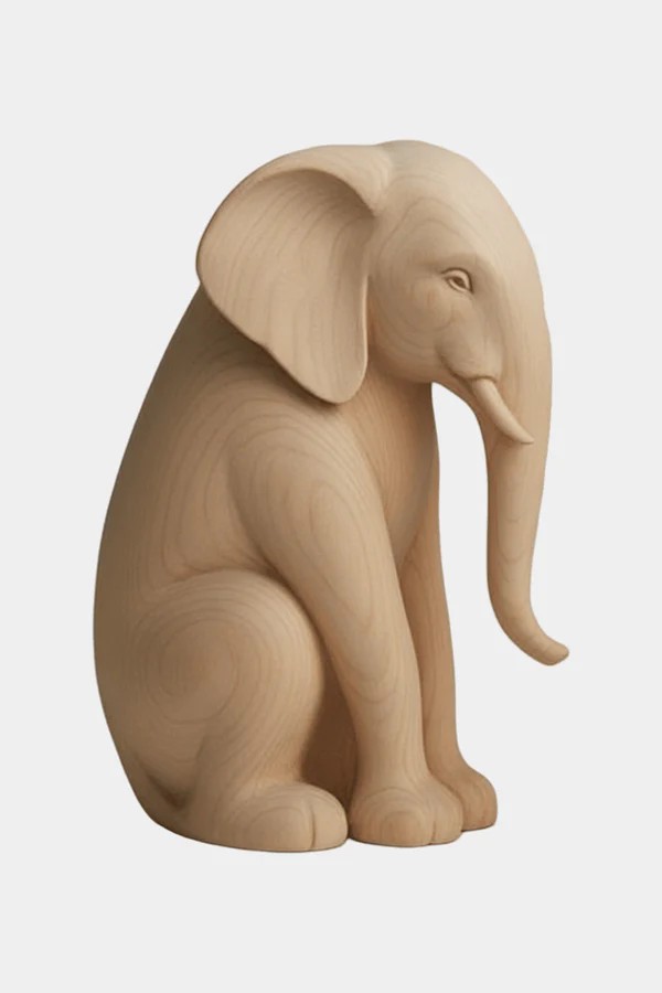 Elephant Wood Sculpture