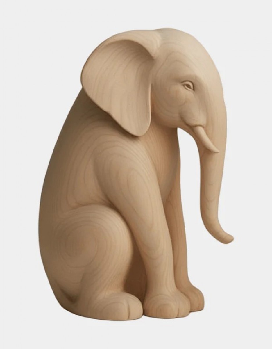 Elephant Wood Sculpture